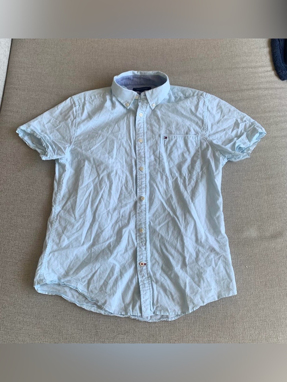 Tommy Hilfiger Short Sleeve Button Up Shirt 100% Cotton